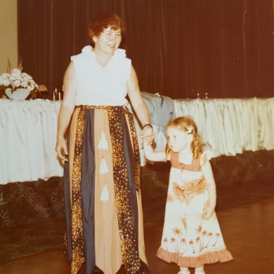 my grandmother and I at a wedding in the late seventies